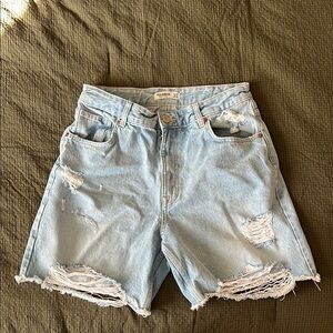 Distressed Denim Shorts